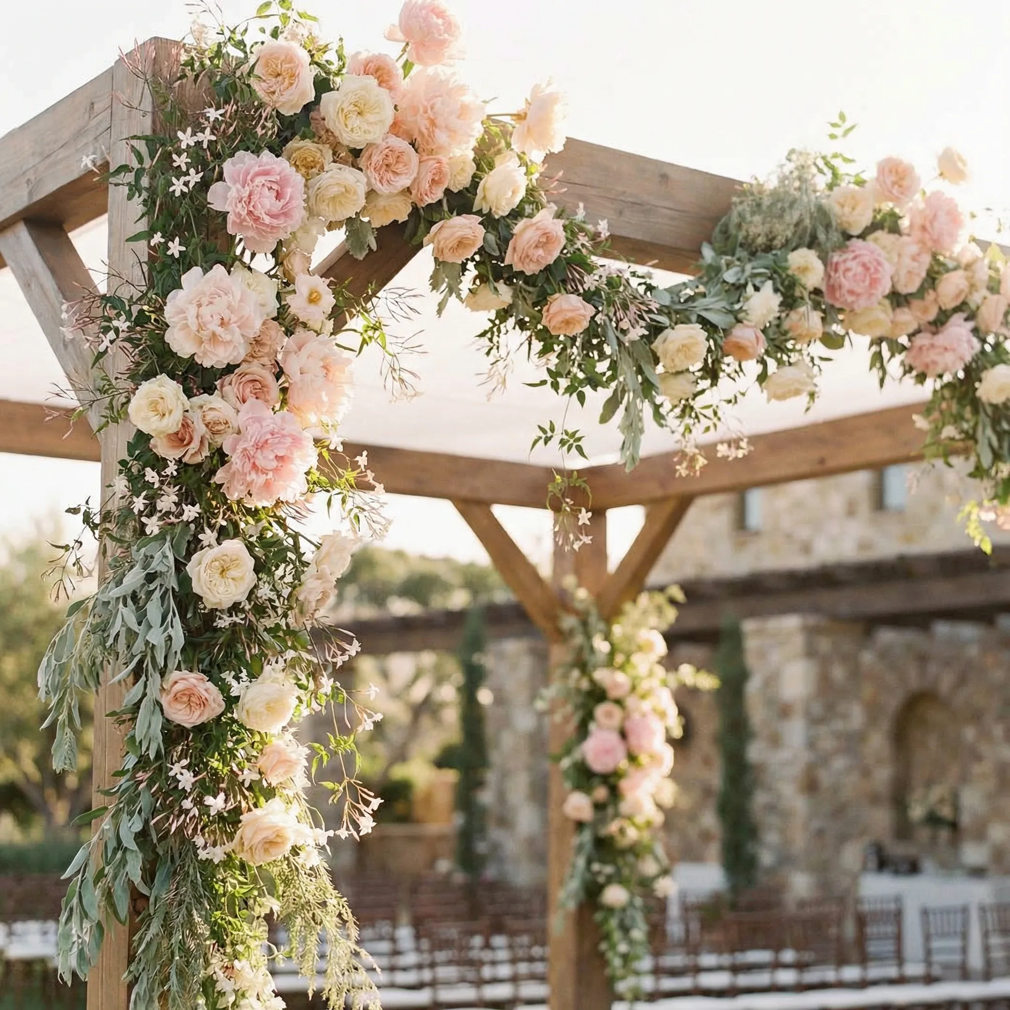 Chuppah Floral Mockup, Ready Before the Consultation Ends